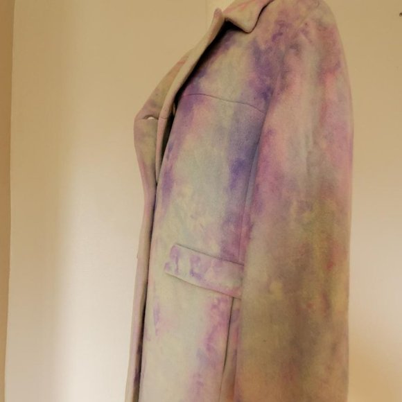 Cashmere pea Coat navy pink white ivory purple blue 10 12 14 16 Large plus - Picture 8 of 14